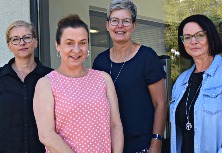 Das Team vom Kundenservice v.l.n. r.: Anja Dix, Stephanie Koch, Jeannette Ender und Petra Schwanenberger (Teamleiterin Kundenservice)