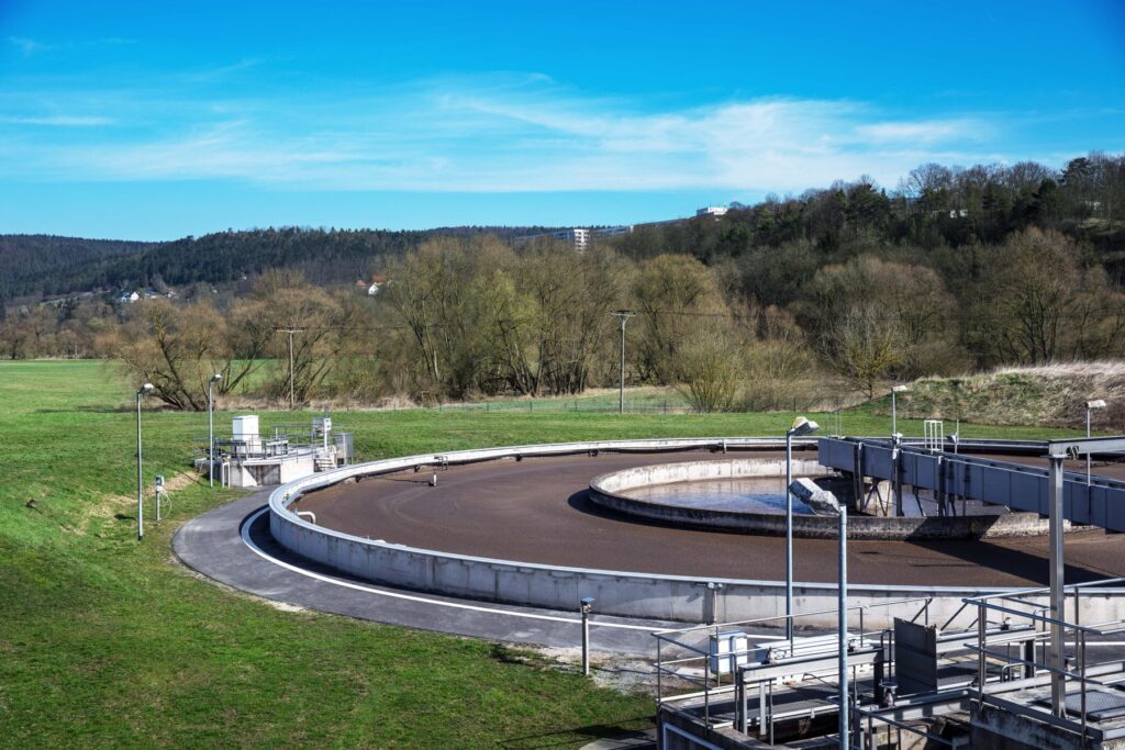 Klärbecken der Kläranlage Meiningen, Foto von Marie Liebig